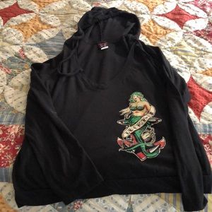 Punk Rockabilly flash art hoodie